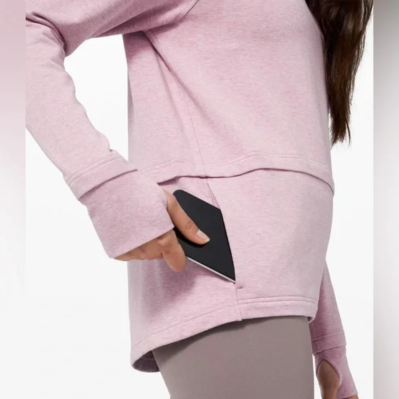 NWOT Lululemon Find Your Unwind Pullover Heathered Pink Taupe size 12 - Picture 14 of 14
